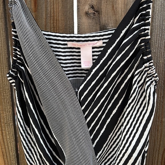 Victoria’s Secret V neck Spaghetti strap black/white mini dress size M - Picture 3 of 4